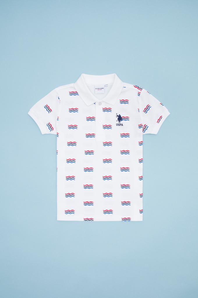 Erkek Çocuk Beyaz Polo Yaka Tişört