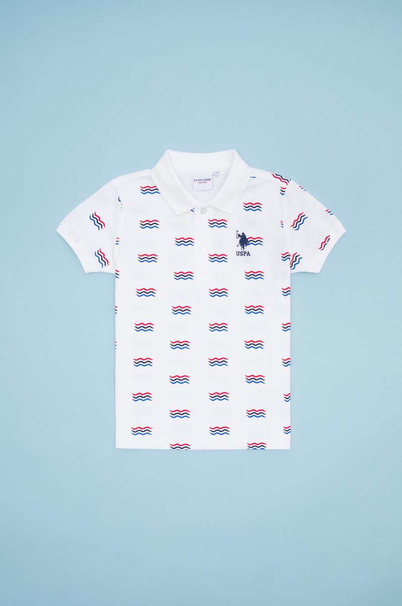 Erkek Çocuk Beyaz Polo Yaka Tişört