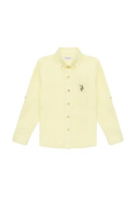 Erkek Çocuk Açık Sarı Uzun Kollu Gömlek - 50270487006