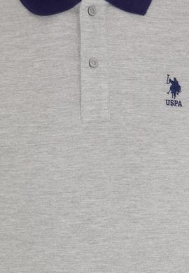 Erkek Gri Melanj Polo Yaka Tişört - 50264895069