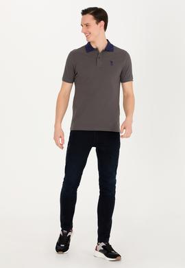Erkek Antrasit Polo Yaka Tişört - 50264895086