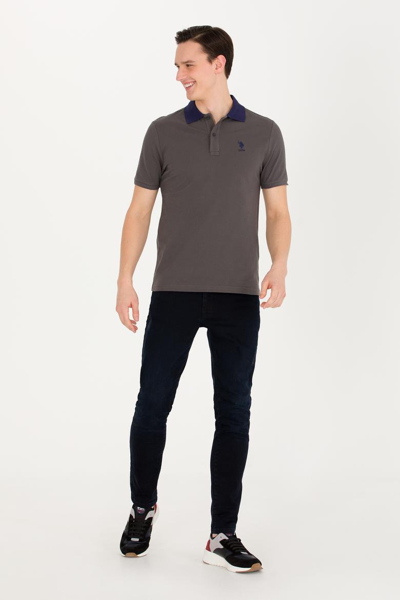 Erkek Antrasit Polo Yaka Tişört - 50264895086
