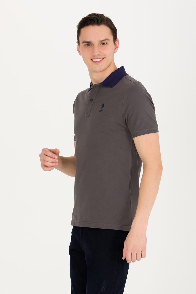Erkek Antrasit Polo Yaka Tişört - 50264895086