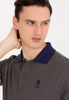 Erkek Antrasit Polo Yaka Tişört - 50264895086