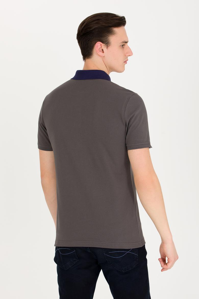 Erkek Antrasit Polo Yaka Tişört - 50264895086