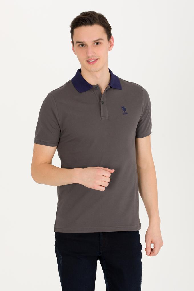 Erkek Antrasit Polo Yaka Tişört