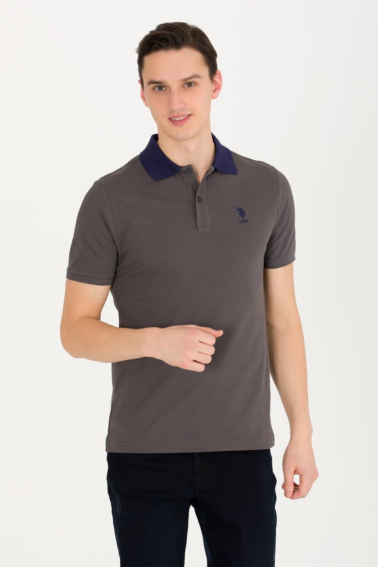 Erkek Antrasit Polo Yaka Tişört