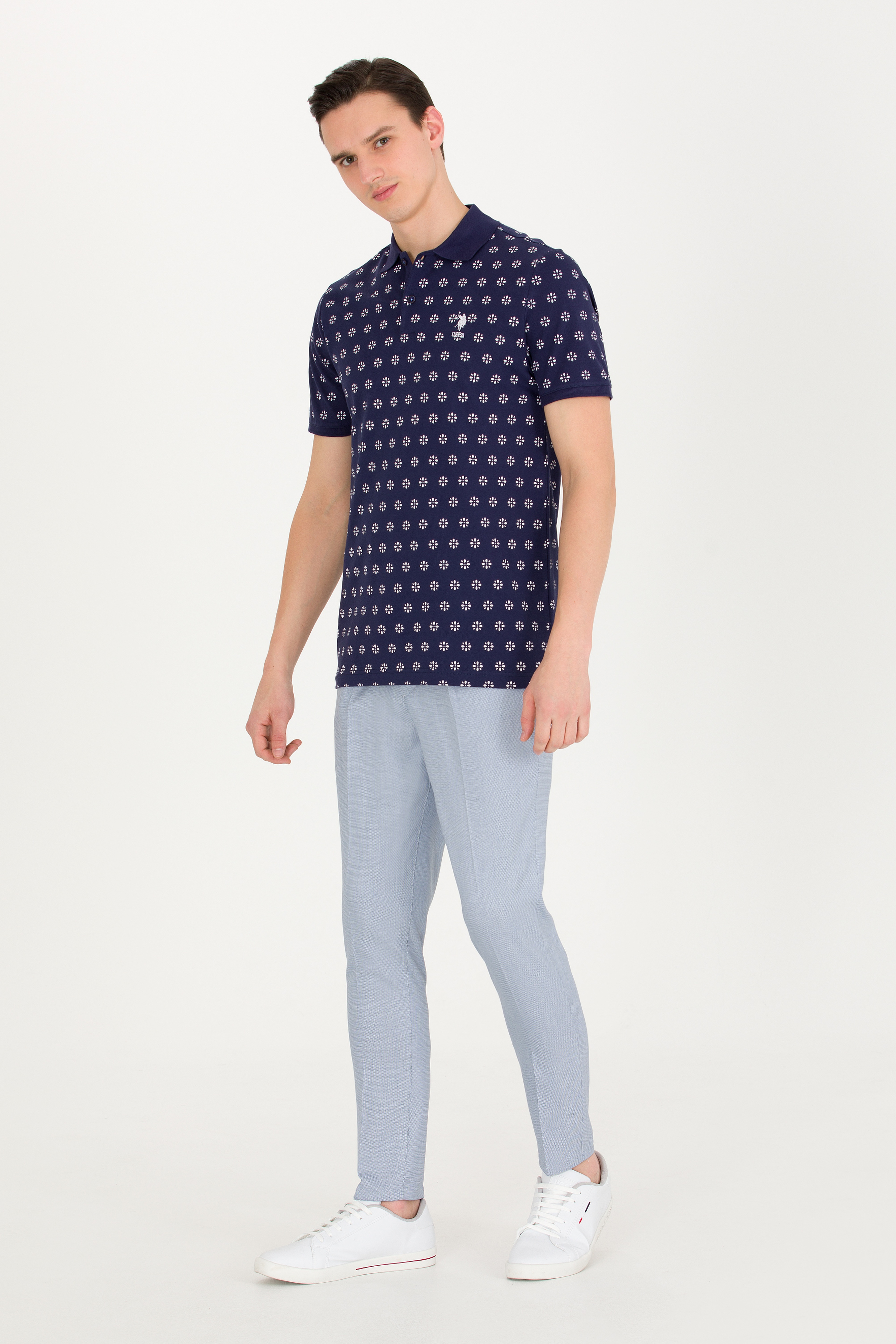 Erkek Carrot Fit Mavi Kanvas Pantolon - Image 3