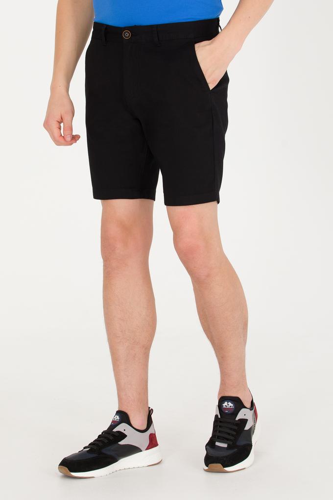 Erkek Siyah Dokuma Şort