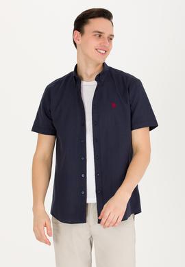 Erkek Lacivert Kısa Kollu Gömlek - 50266497016