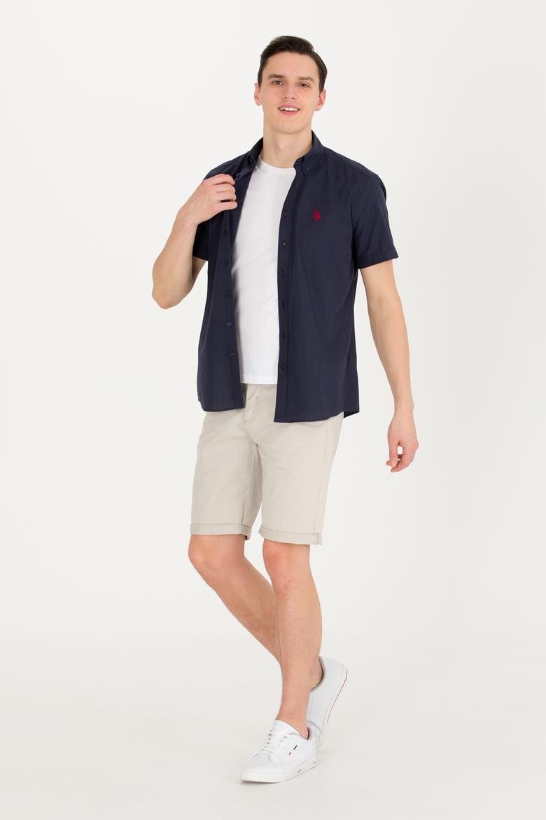 Erkek Lacivert Kısa Kollu Gömlek