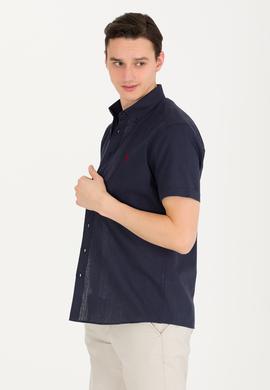 Erkek Lacivert Kısa Kollu Gömlek - 50266497016