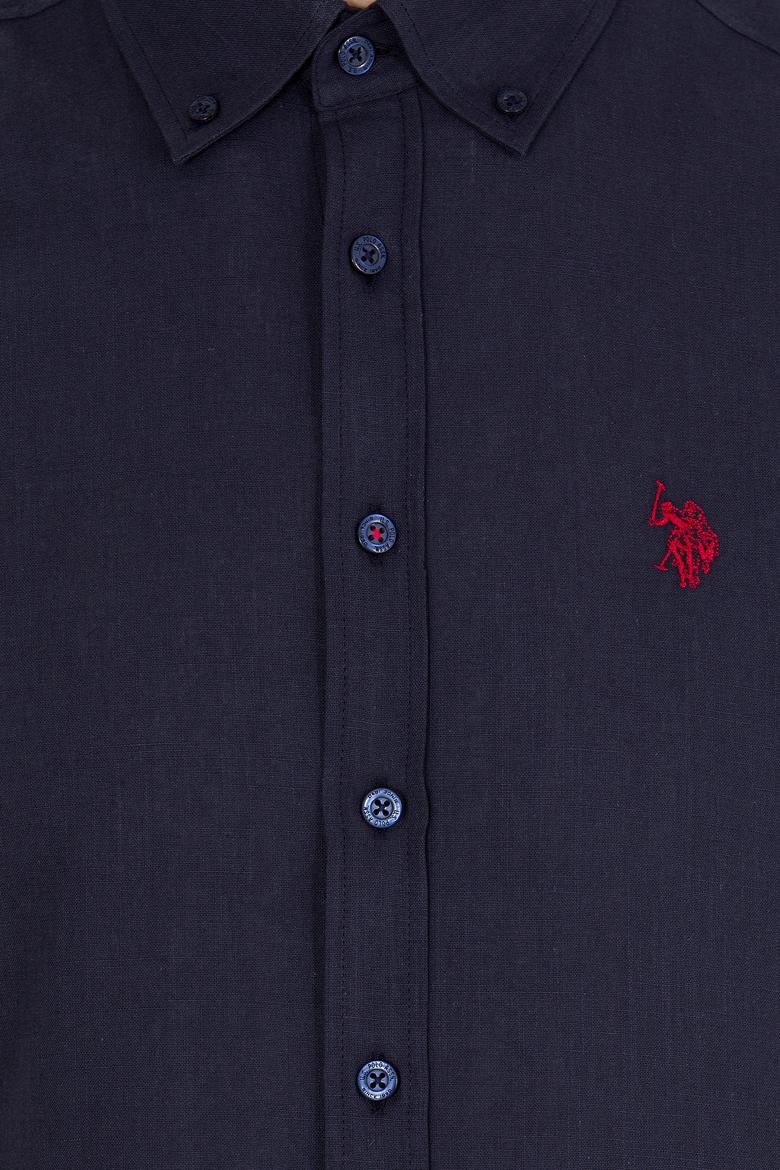 Erkek Lacivert Kısa Kollu Gömlek - 50266497016