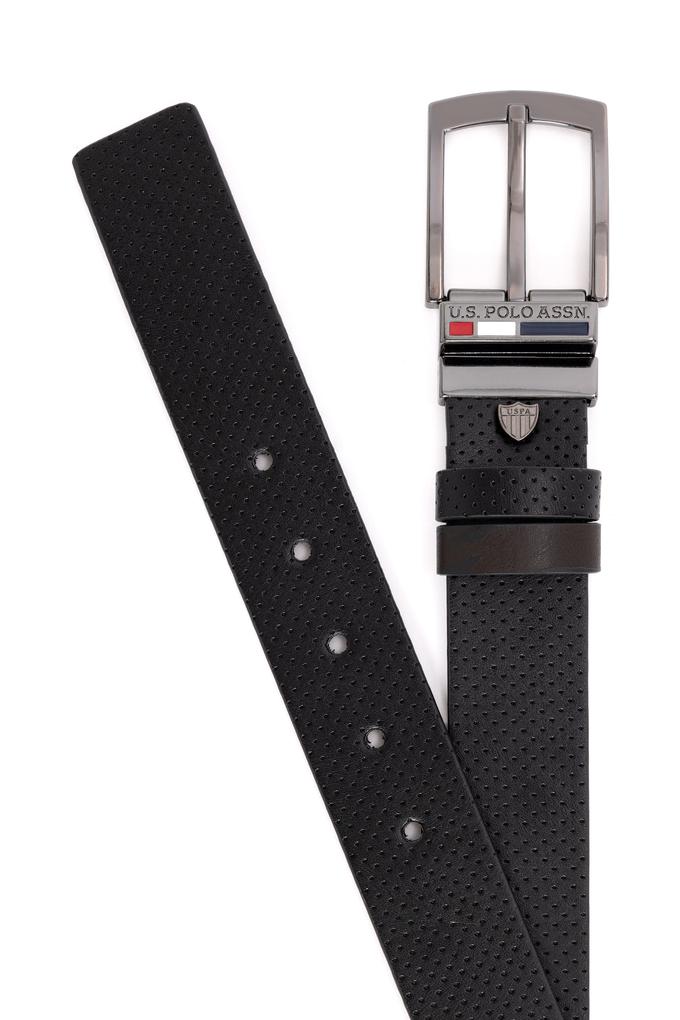 Erkek Çift Taraflı Siyah Kemer