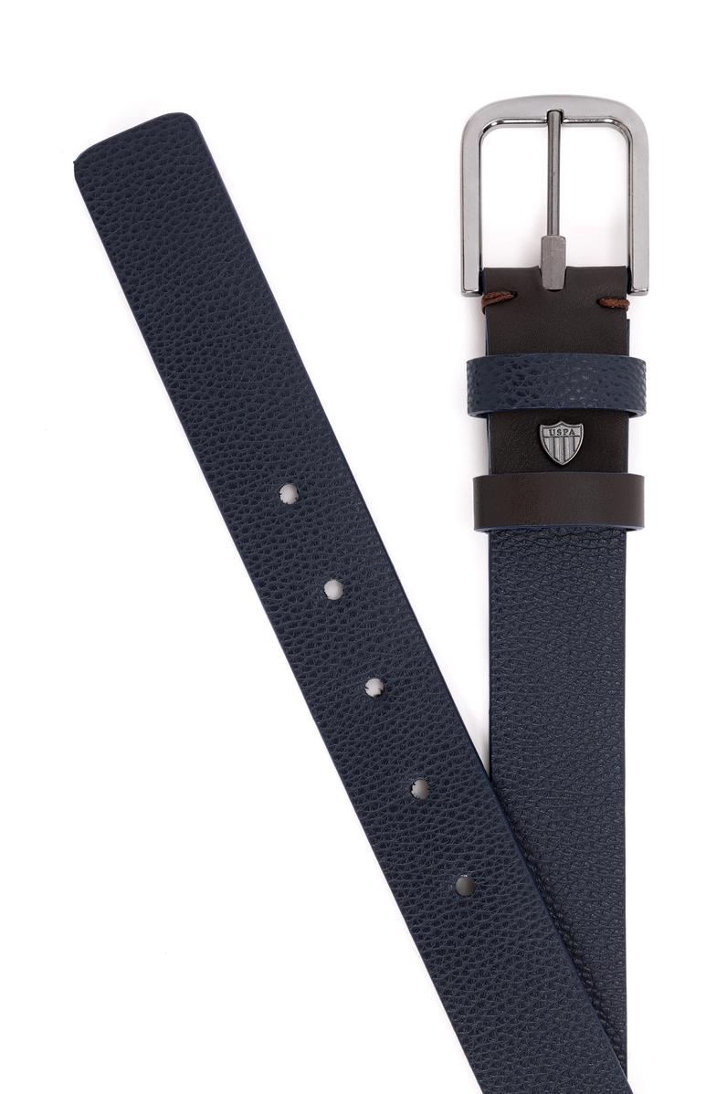 Erkek Çift Taraflı Lacivert Kemer