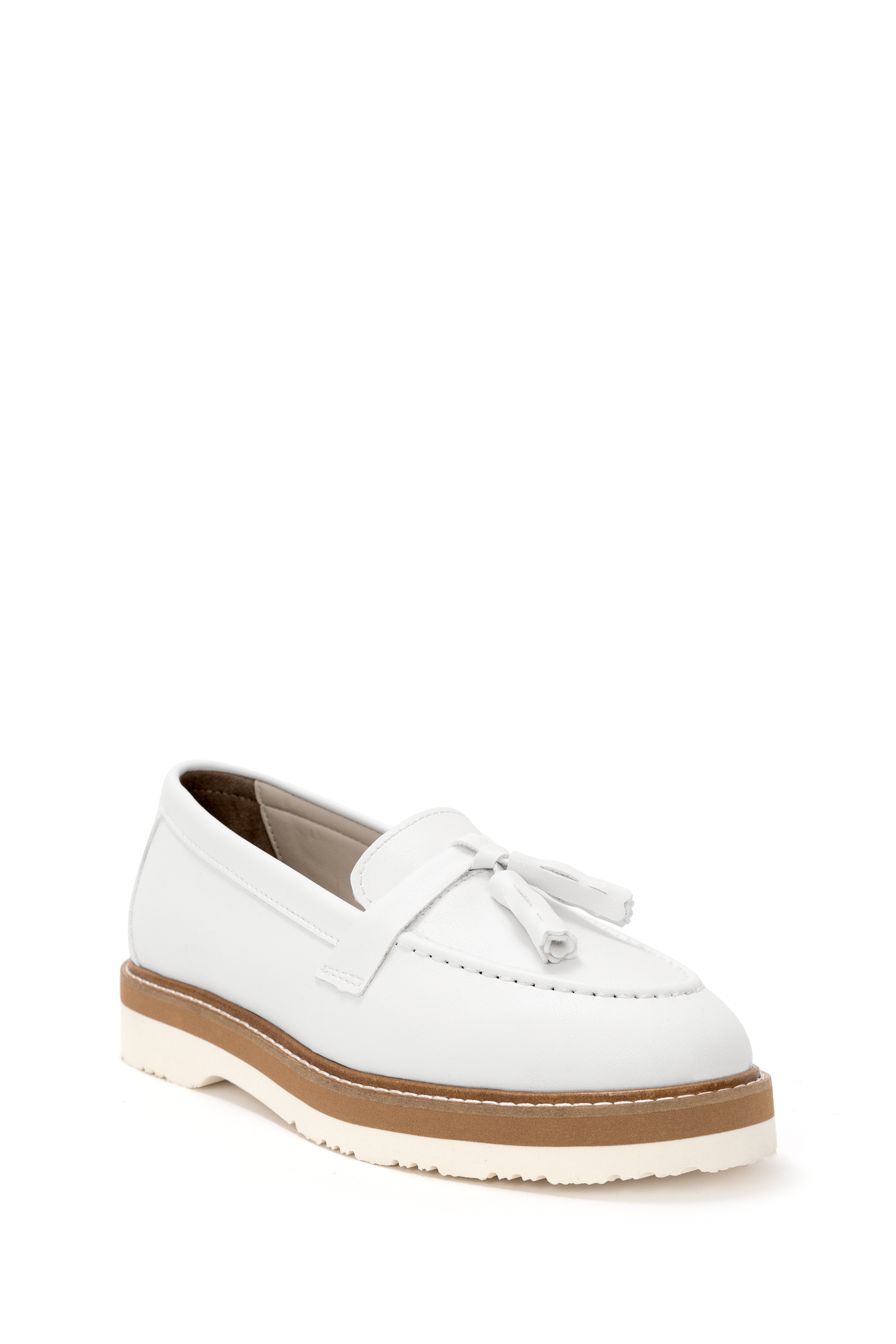 Kadın Beyaz Loafer - Image 3