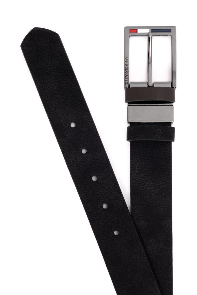 Erkek Çift Taraflı Siyah Kemer