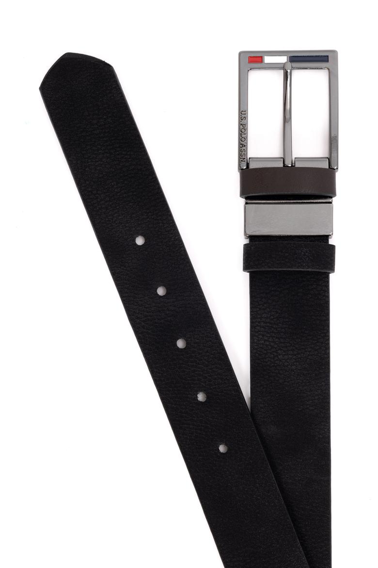 Erkek Çift Taraflı Siyah Kemer