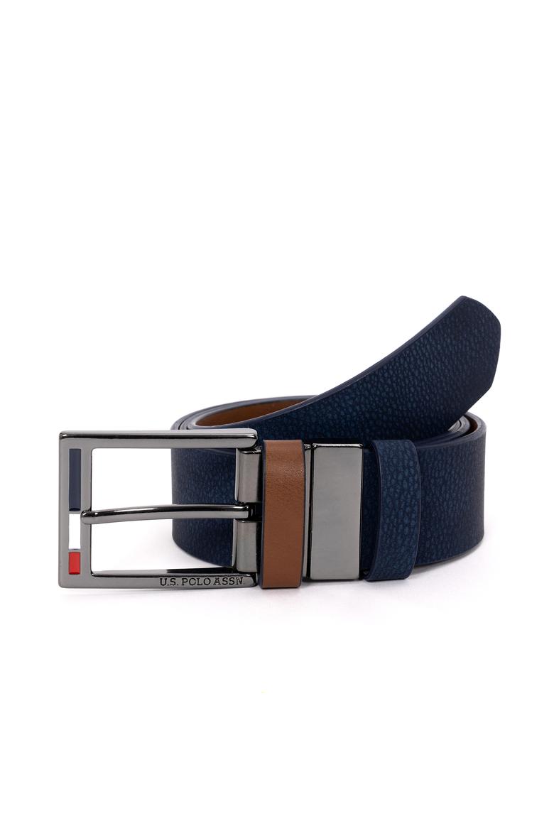 Erkek Çift Taraflı Lacivert Kemer - 50267159011