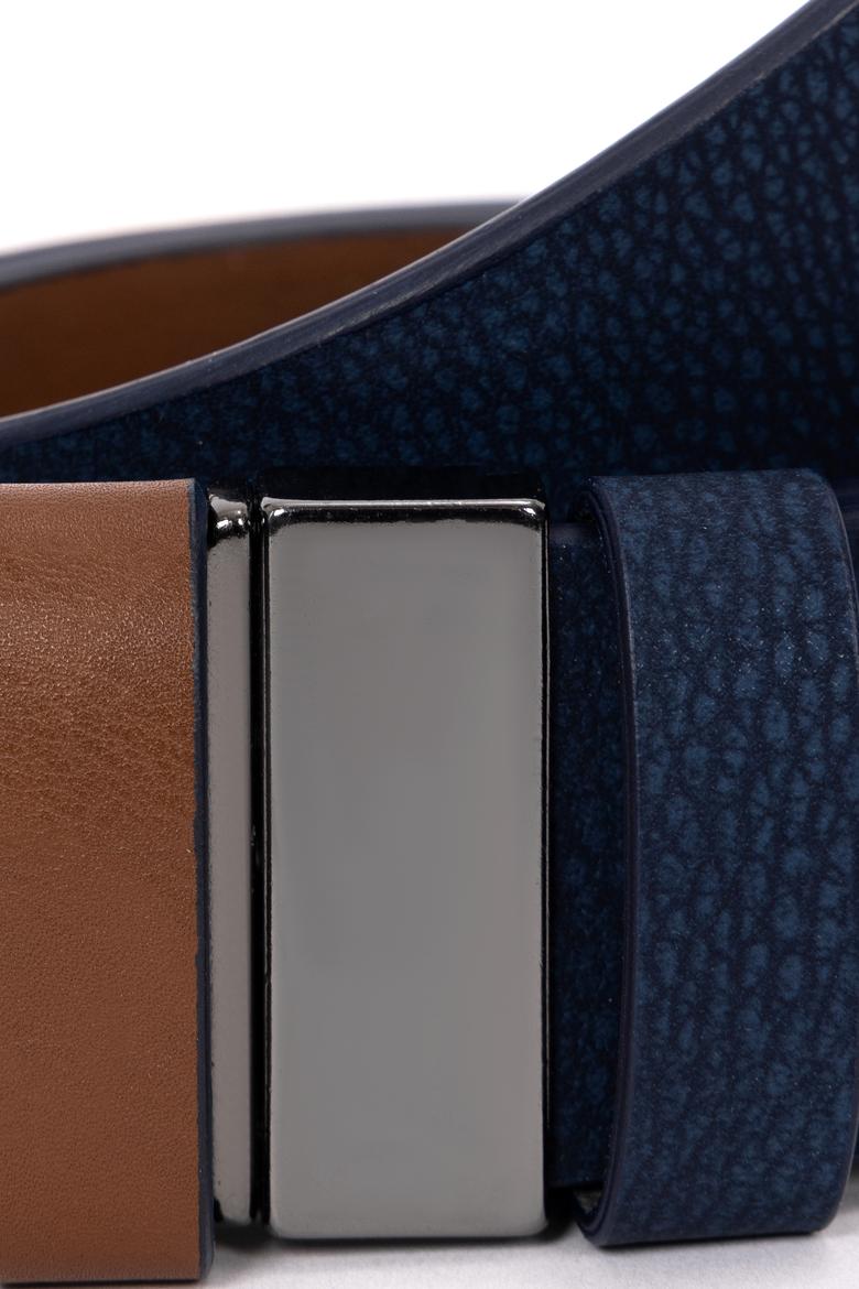Erkek Çift Taraflı Lacivert Kemer - 50267159011