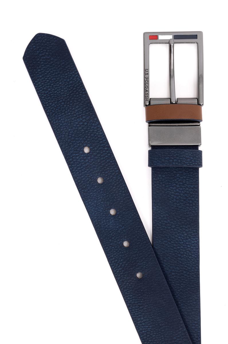 Erkek Çift Taraflı Lacivert Kemer