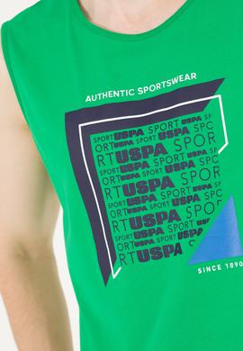 Erkek Elma Yeşili Bisiklet Yaka Kolsuz T-Shirt - 50263379036