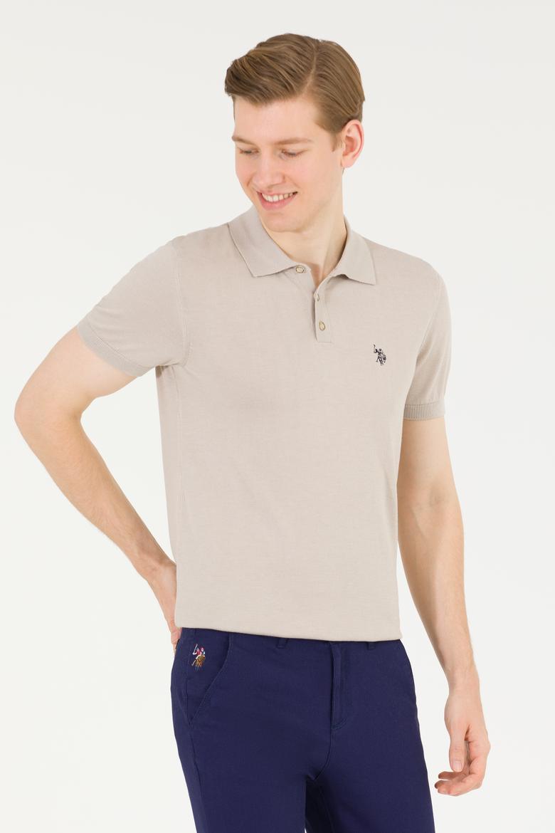 Erkek Taş Polo Yaka Triko Kazak - 50264628037