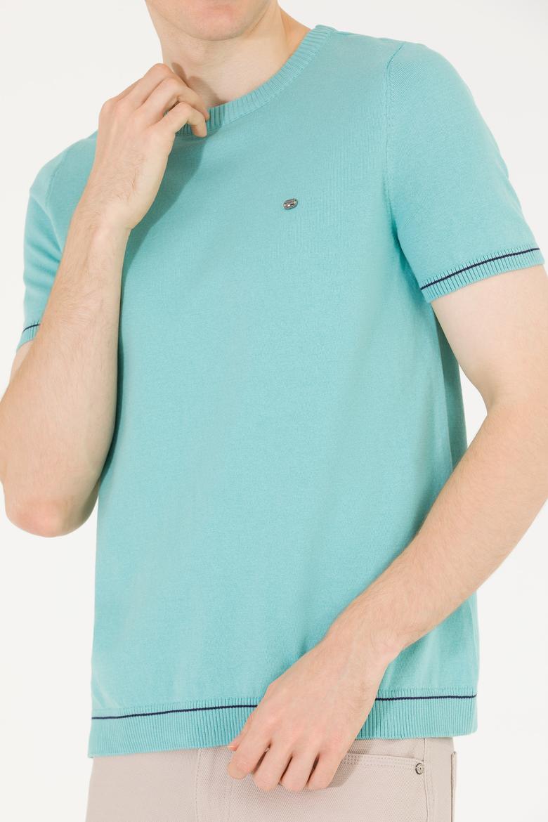 Erkek Mint Bisiklet Yaka Triko Kazak - 50262474019