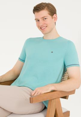 Erkek Mint Bisiklet Yaka Triko Kazak - 50262474019