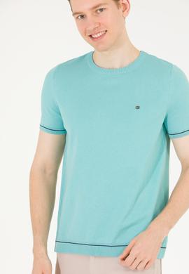 Erkek Mint Bisiklet Yaka Triko Kazak - 50262474019