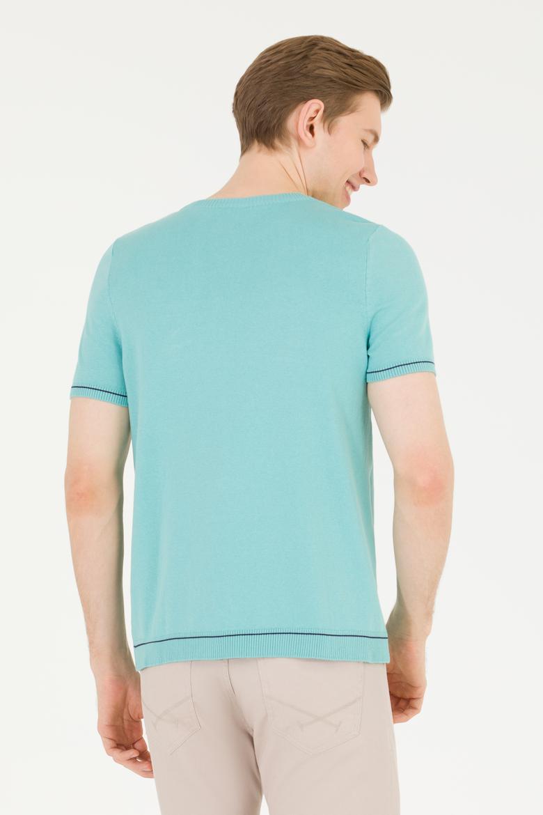 Erkek Mint Bisiklet Yaka Triko Kazak - 50262474019