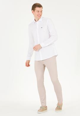 Erkek Beyaz Uzun Kollu Basic Gömlek - 50263048014