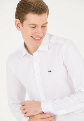 Erkek Beyaz Uzun Kollu Basic Gömlek - 50263048014