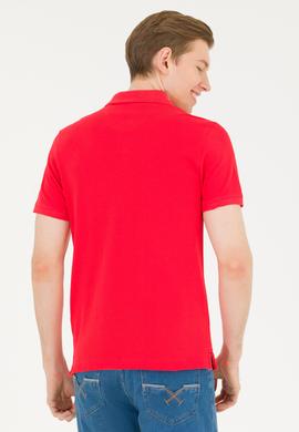 Erkek Kırmızı Basic Polo Yaka Tişört - 50263238408