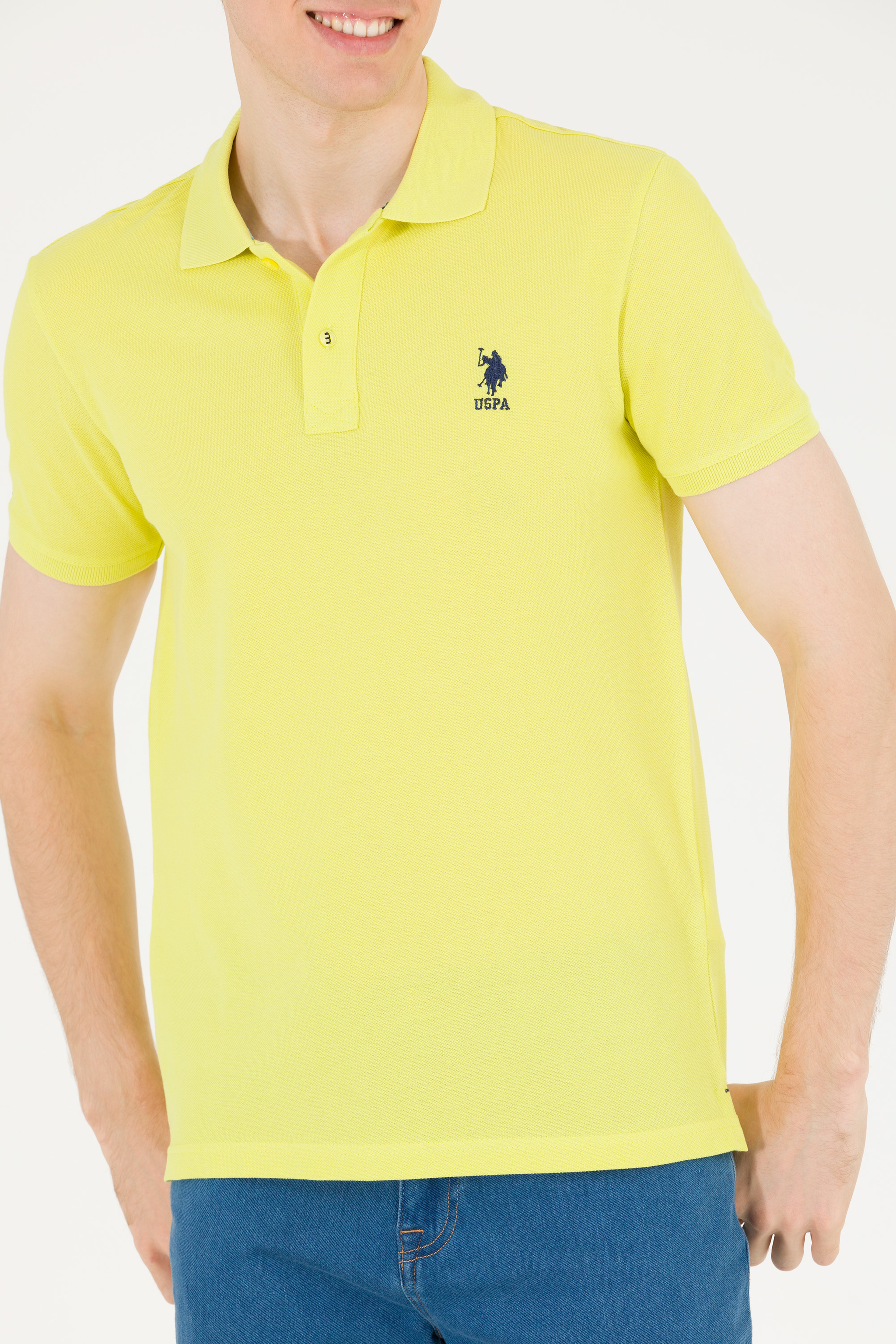 Erkek Citron Basic Polo Yaka Tişört - Image 6