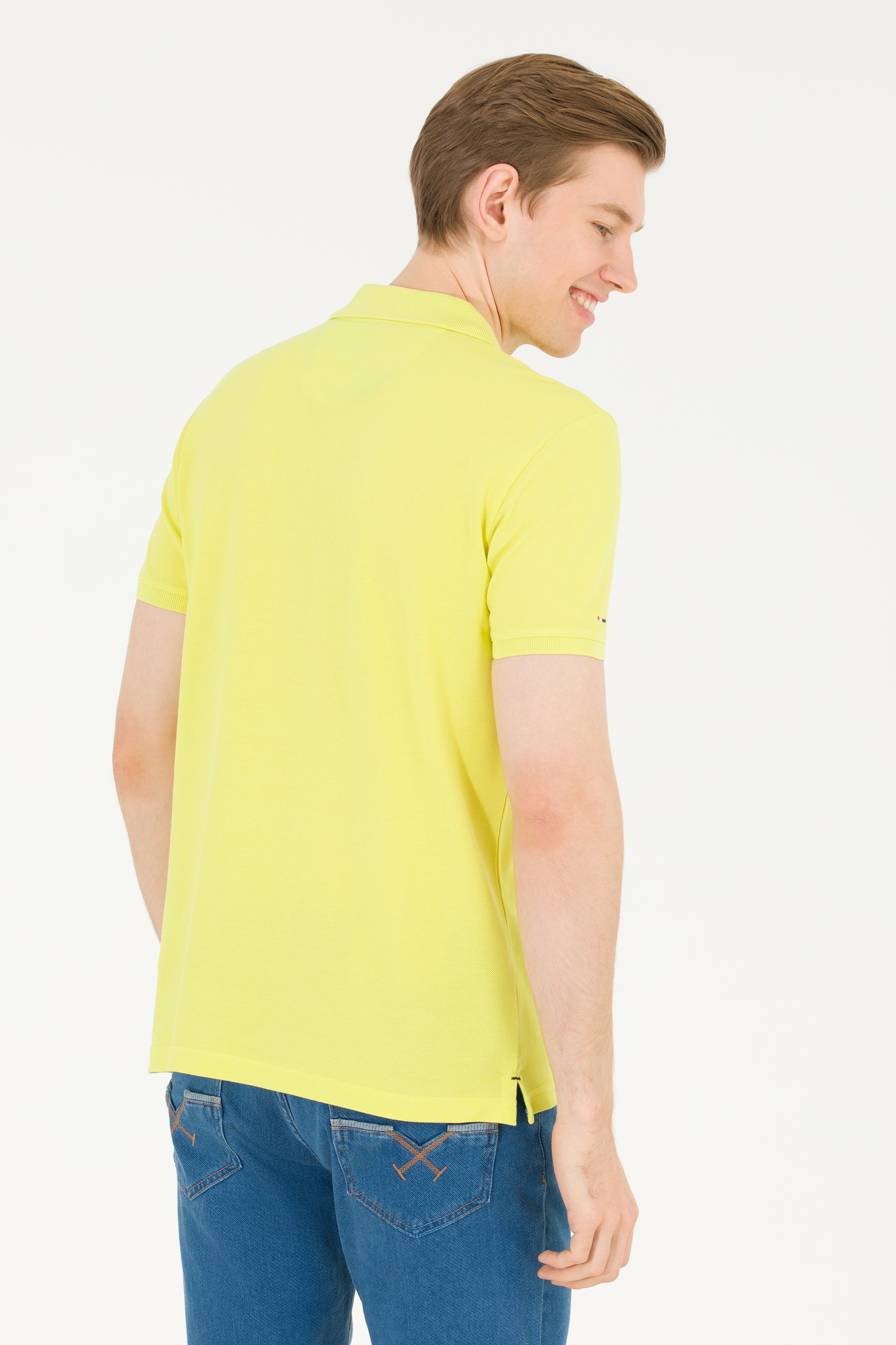 Erkek Citron Basic Polo Yaka Tişört - Image 5