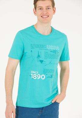 Erkek Mint Bisiklet Yaka Tişört - 50263321025