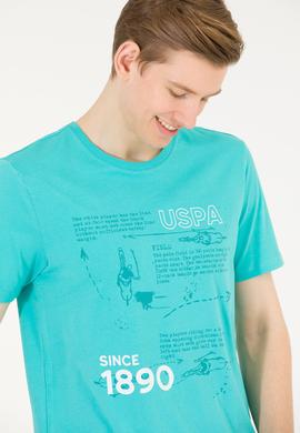 Erkek Mint Bisiklet Yaka Tişört - 50263321025