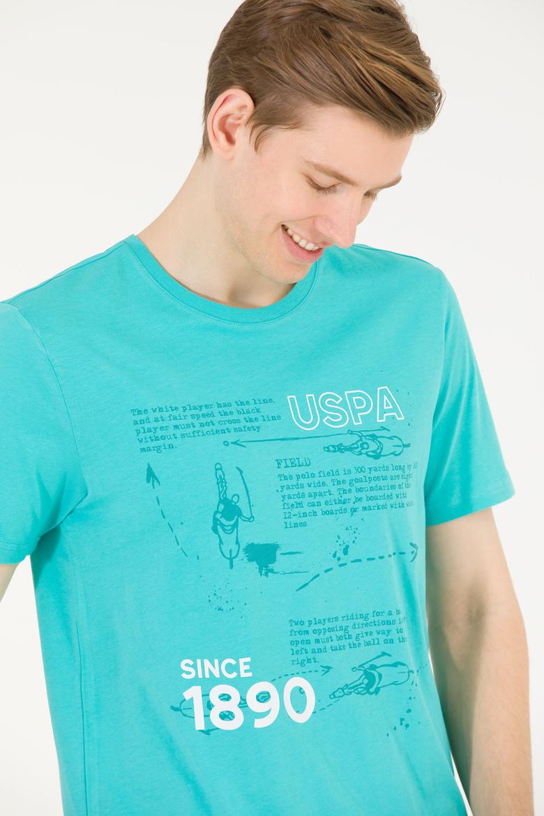 Erkek Mint Bisiklet Yaka Tişört - 50263321025