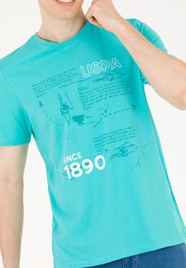 Erkek Mint Bisiklet Yaka Tişört - 50263321025