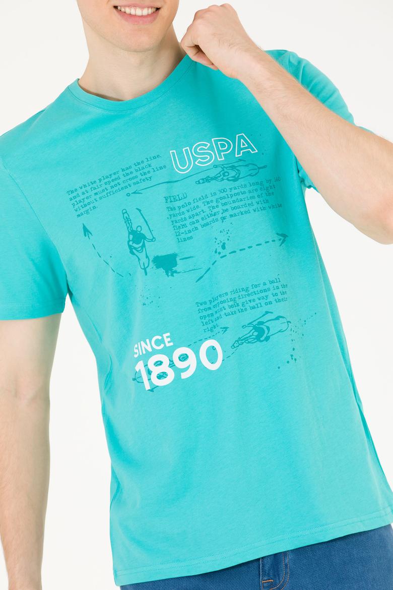 Erkek Mint Bisiklet Yaka Tişört - 50263321025