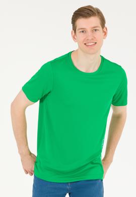 Erkek Elma Yeşili Bisiklet Yaka Tişört - 50263562032