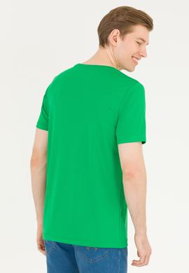 Erkek Elma Yeşili Bisiklet Yaka Tişört - 50263562032