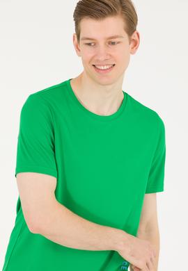 Erkek Elma Yeşili Bisiklet Yaka Tişört - 50263562032