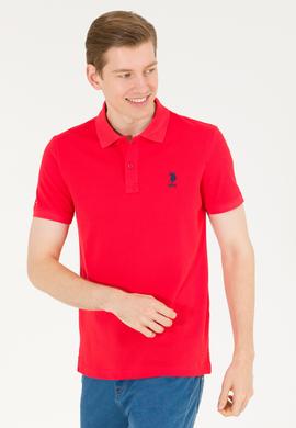 Erkek Kırmızı Basic Polo Yaka Tişört - 50263238408
