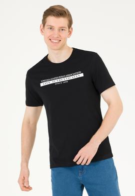 Erkek Siyah Bisiklet Yaka Tişört - 50263284034