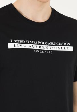 Erkek Siyah Bisiklet Yaka Tişört - 50263284034