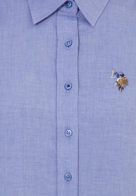 Kadın Saks Uzun Kollu Basic Gömlek - 50254249022