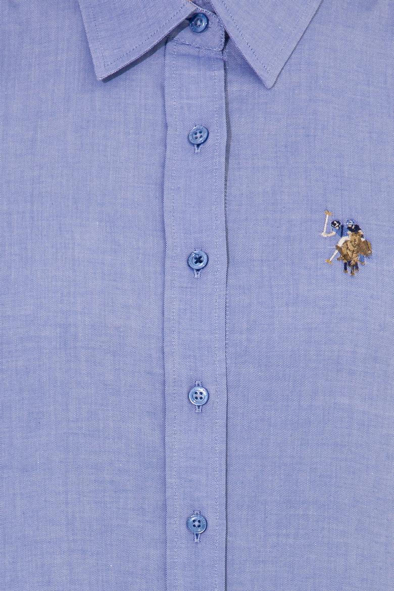 Kadın Saks Uzun Kollu Basic Gömlek - 50254249022