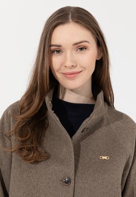 Kadın Kahverengi Kaşe Kaban - 50260822004